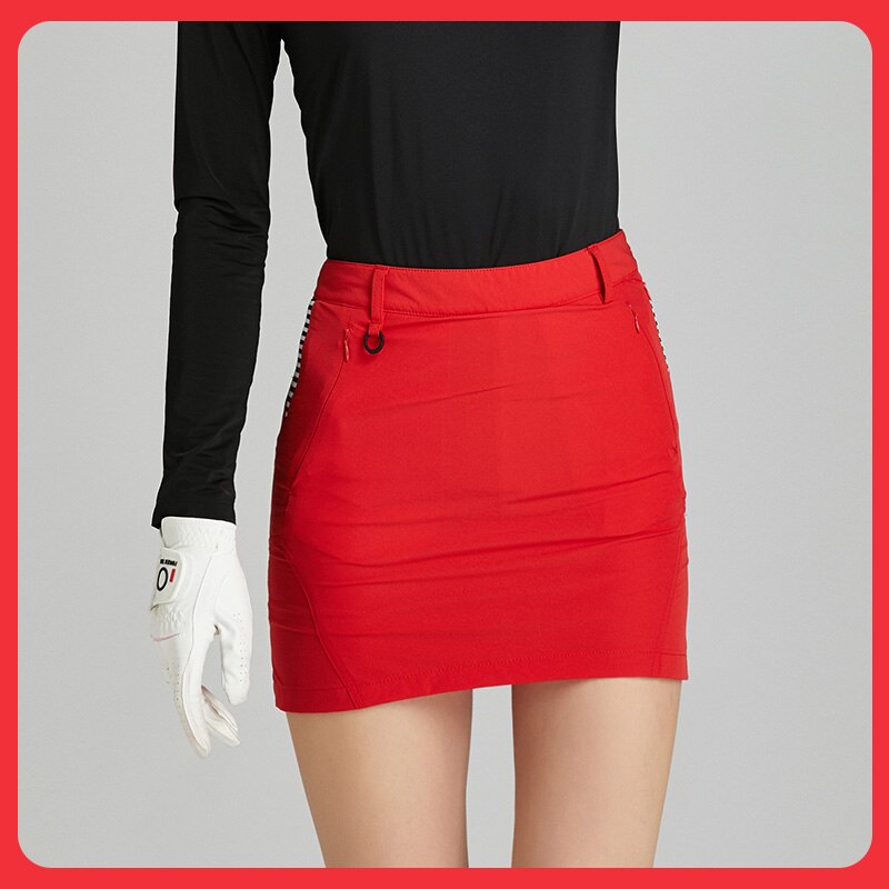 Golf kort nederdel sommer damer kort nederdel taske hofteplisseret nederdel for at forhindre eksponering