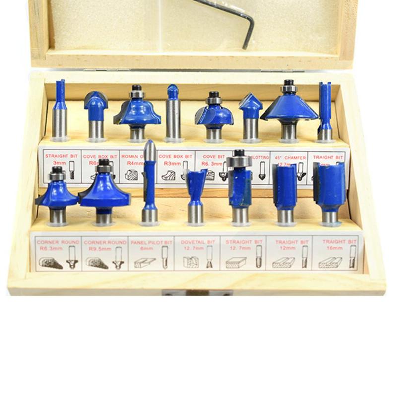 8mm Shank Carbide Router Bit Joinery Trimmer Woodworking Milling Cutter Set