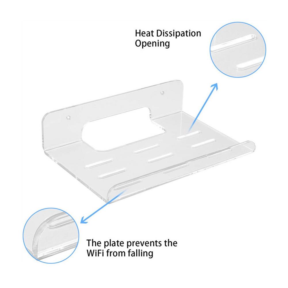 Acrylic Router Wall Bracket Easy To Install Floating Router DVD Player Stand Rack Router Shelf For Set-top Box Bracket Holder
