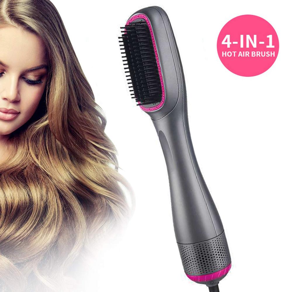 One Step Hair Dryer and Volumize Hair Straightener Brush Comb Blow Dryer Negative Ions Air Brush Home Trave Hairdryer