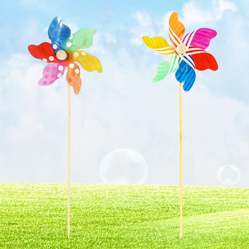 2Pcs Pinwheels Kleurrijke Speelgoed Wind Spinners Party Gunsten Cadeaus Yard Garden Outdoor Decoratie