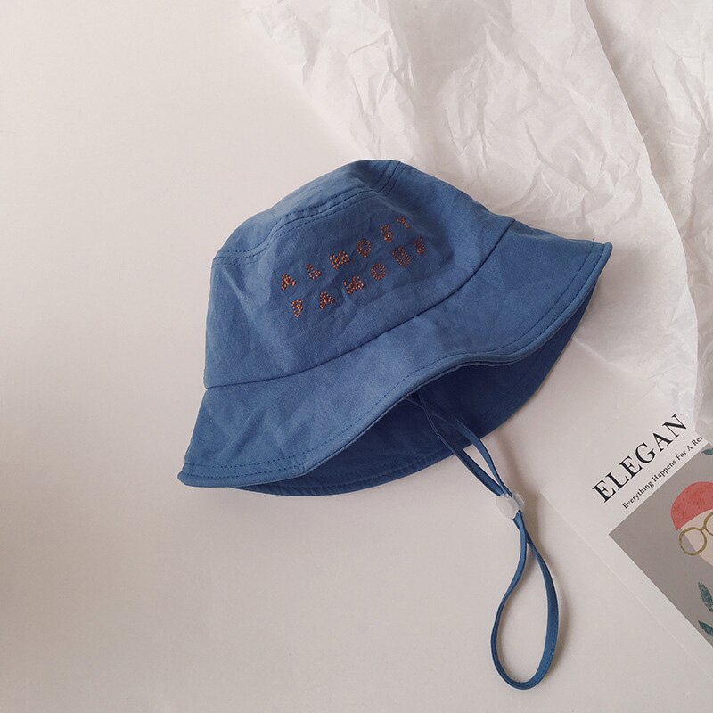 Chapeau seau avec lettres pour enfants, pour garçons et filles, Panama, pour l'été, le printemps, la plage et l'extérieur: blue