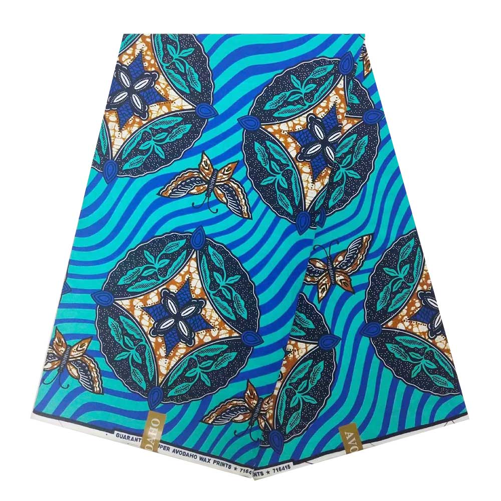 Afrikanische Wachs Stoff Wahre Echt Wachs 100% Baumwolle Block Drucken ankara Nigerian Wachs Stoffe für Kleid Pange 11,11 Preis: NNW-0005