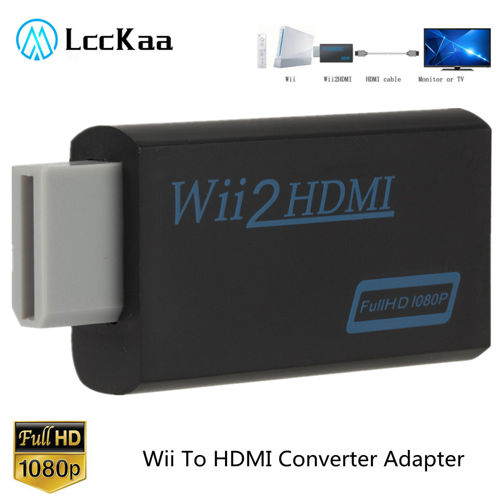 Adaptateur Wii vers HDMI Résolution Full HD 1080p 1 Unité, Convertisseur pour Écran de PC ou de Télévision Haute Définition, Prise Audio de 3,5 mm, Compatible Wii2HDMI