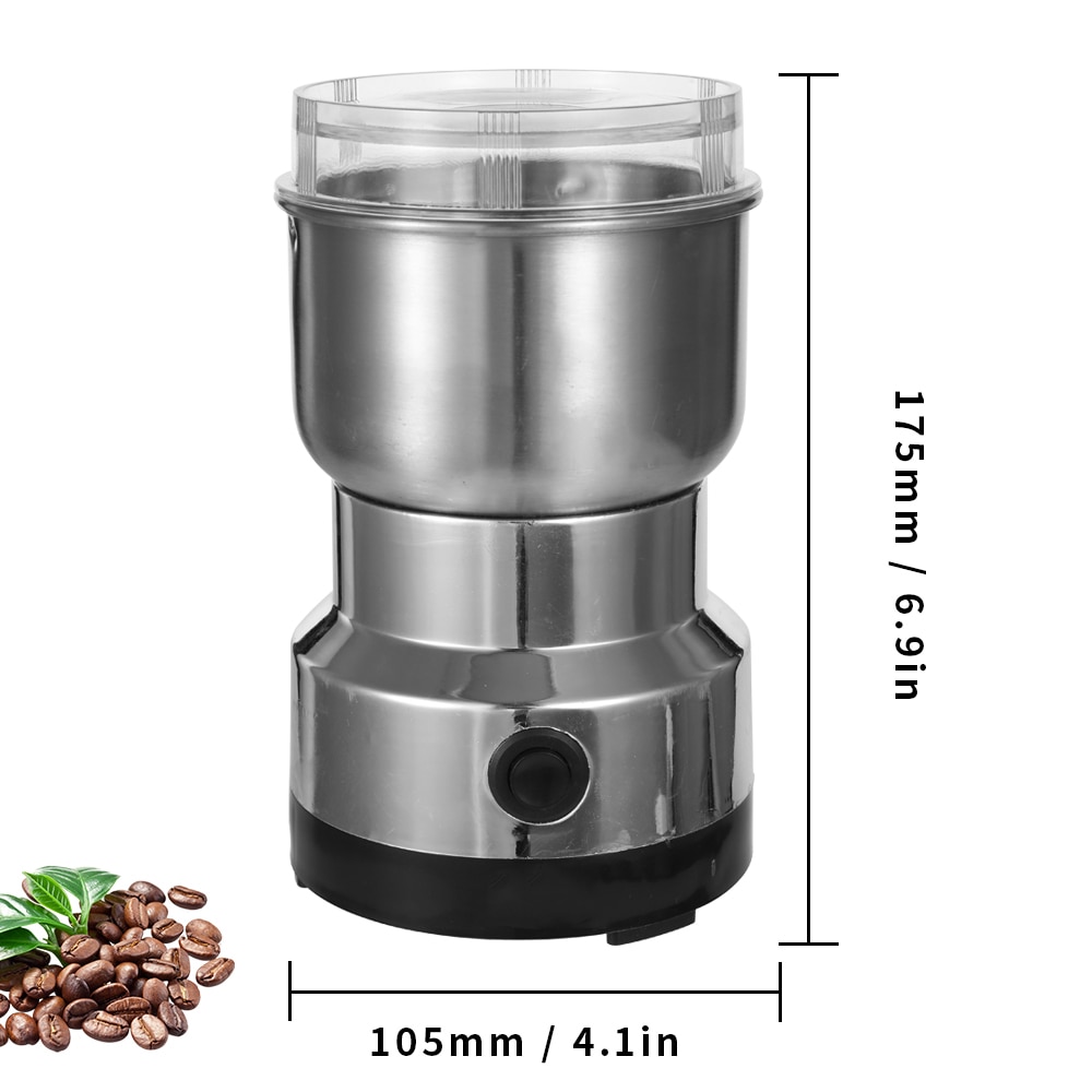 Elektrisk kaffekvern kraftige bønner krydder nøtterfrø kaffebønnekvern mølle urter nøtter kjøkken salt pepper kvern blender