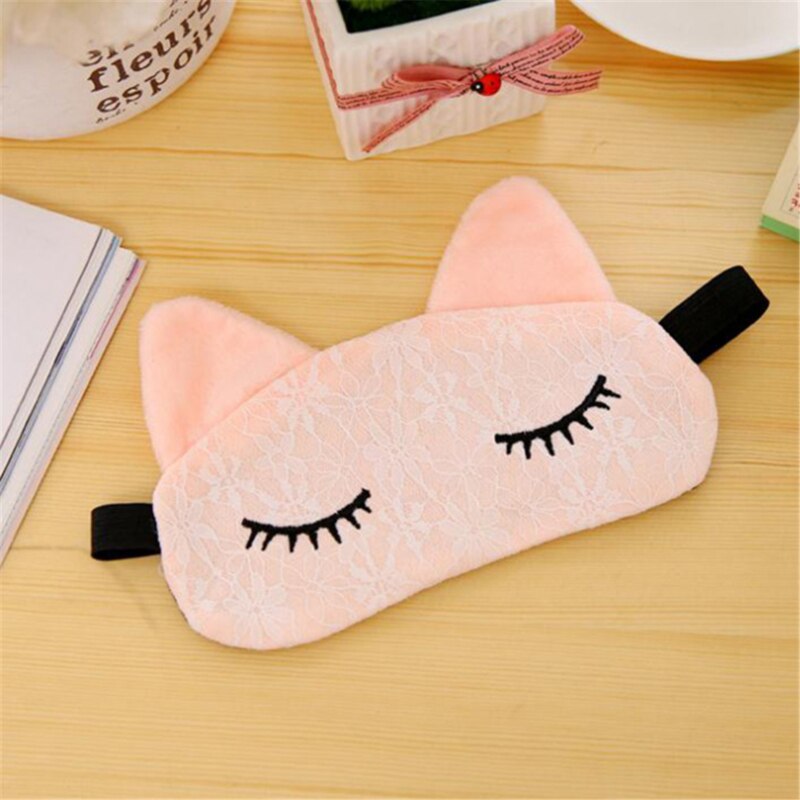 Oogmasker Kant Koreaanse Kawaii Reizen Shading Slaap Oogmasker Kleine Leuke Cartoon Verse Prachtige Comfortabele Blinddoek: pink