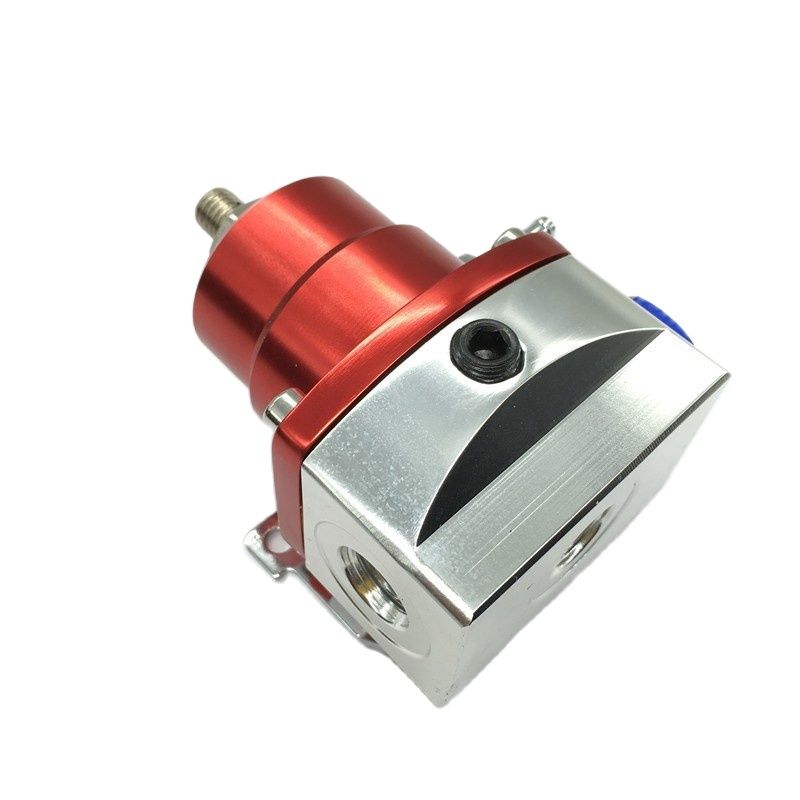 Fpr Aramox Aluminium Rouge Régulateur Pression Carburant ARAMOX Universel - Aluminium Rouge Avec Manomètre - Pour Augmentation Performance Moteur