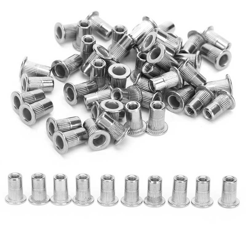 Insertos roscados de acero inoxidable, herramientas de reparación de hardware, remache de acero inoxidable, tuerca, acanalamiento M3, Hardware de sujeción