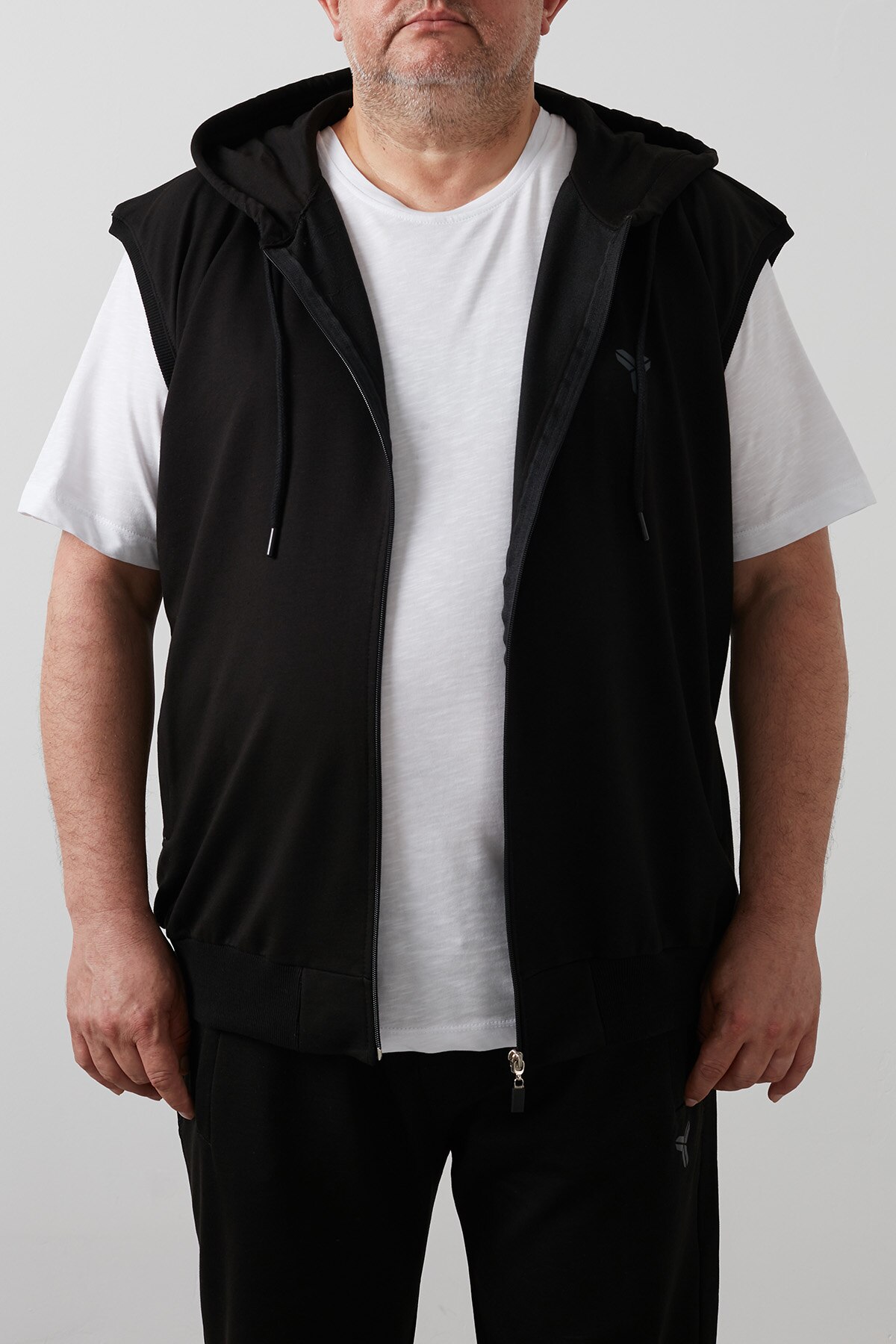 Buratti di Grandi Dimensioni con Cappuccio Tasca con Cerniera Gilet Gilet MASCHILE 568401