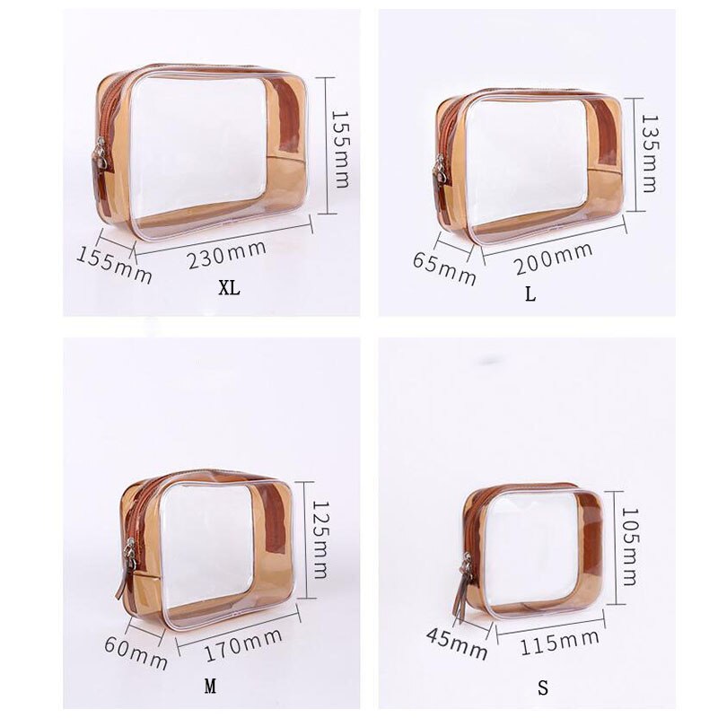 Reizen Pvc Cosmetische Zak Vrouwen Make-Up Tassen Toiletartikelen Organizer Waterdichte Opslag Neceser Clear Badkamer Waszak