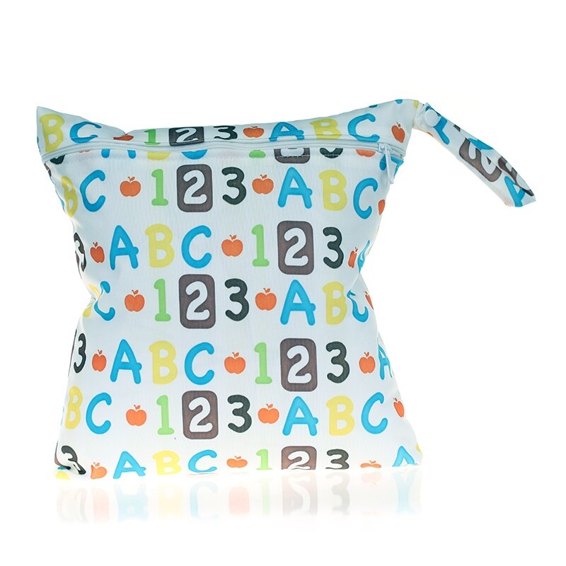 [CHOOEC] Wet Bag Washable Reusable Cloth diaper Nappies Bags Waterproof Swim Sport Travel Carry bag Big Size: 28X30 cm