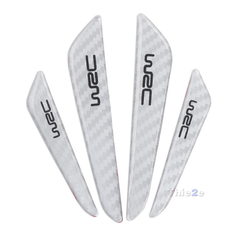 4/Pcs car door anti-collision car-styling Sticker car-covers for Dacia duster logan sandero stepway lodgy mcv 2 car accessories: silver  WRC