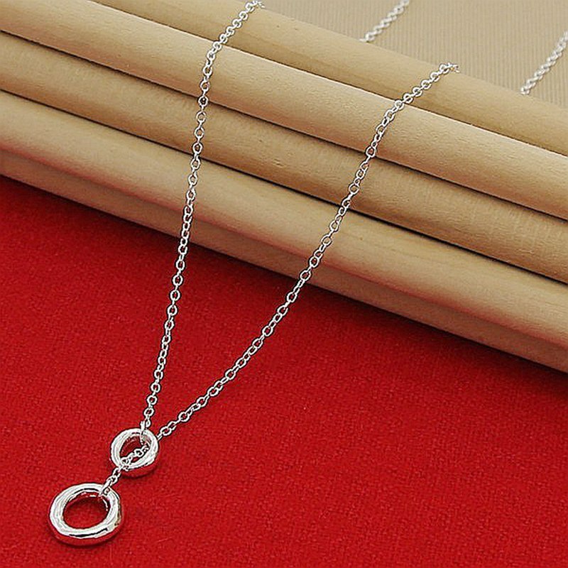 Collier rond en argent 925 pour femmes, bijoux à la