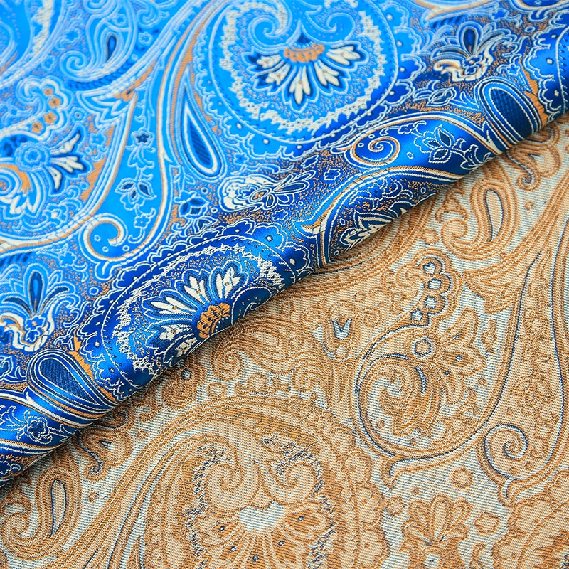 Amerikansk stil metallisk jacquard brokadestoff, silke nylon 3d jacquard stoff til frakkekjole bordduk dekorativt hjemmevev