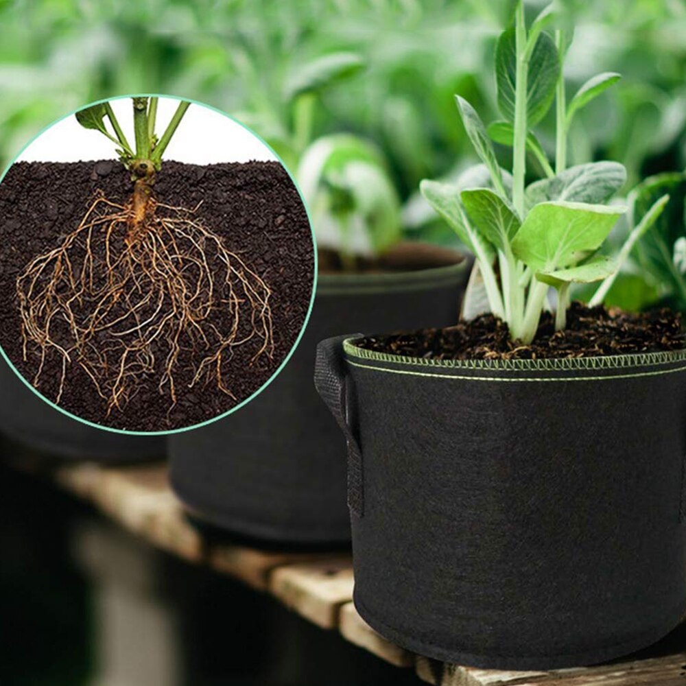 5/10/20 Gallon Grow Bag Non Woven Fabric Garden Plant Grow Bag Vegetable Flower Pot Potato Planting Supplies