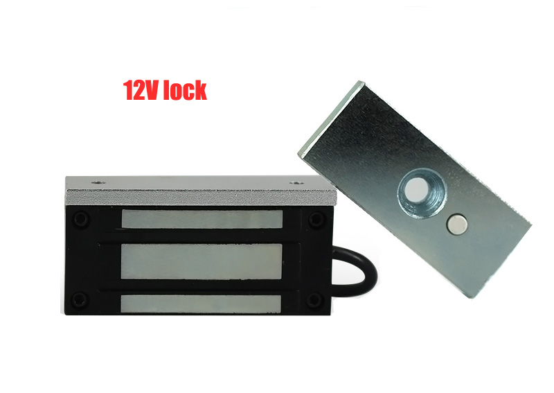 Elektrisk magnetisk dørlås 12v 24v 60kg mini dc em-låse, der holder kraft elektromagnetisk til adgangskontrol af dørindgang: 12v lås