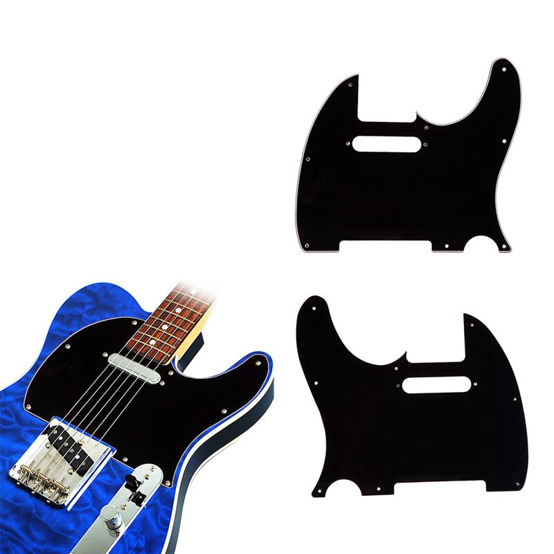 3 Ply Tele Style Electric Guitar Pick Guard Scratch Plate Fit Telecaster Black Guitar Pickguard