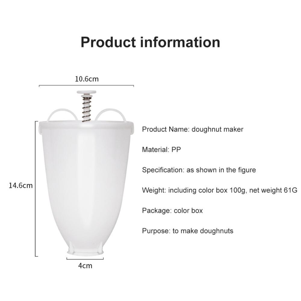 Donut Mould Easy Fast Portable Donut Maker Manual Waffle Dispenser Doughnut Machine Arabic Waffle Plastic Lightweight Deep Fry