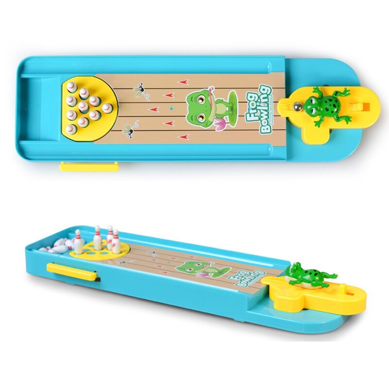 Mini Frog Bowling Board Game Plastic Finger Ejection Educational Toy For Children