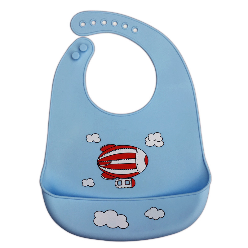 WARMOM Silicone Baby Bib Adjustable Tightness Soft Silicone Bib Waterproof Cartoon Animals Shape Bib Safe Material Baby Bib: T1