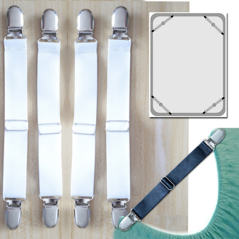 4 pieces bed sheet strap practical strong rubber sheet holder mattress clip bedding supply for mattress suspenders