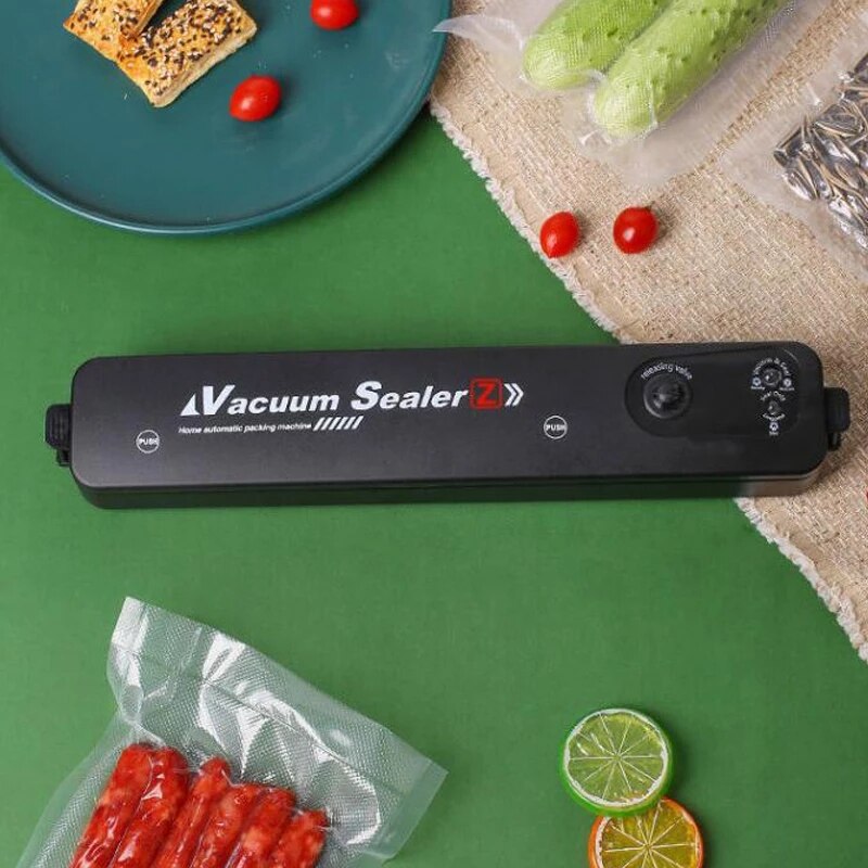 Kitchen Vacuum Food Sealer Automatic Commercial Household Food Vacuum Sealer Packaging Machine Include 10Pcs Bags