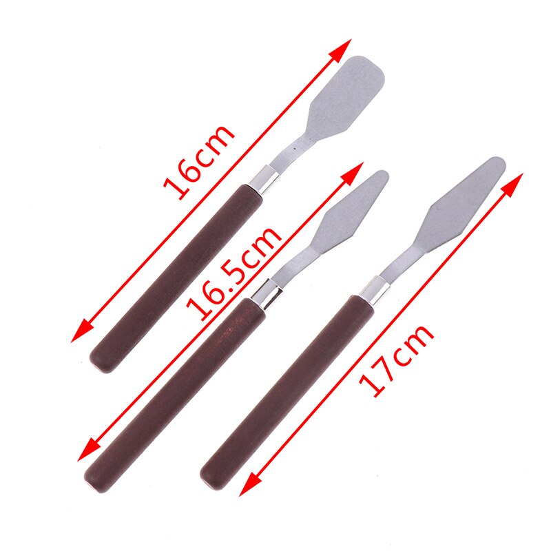 3pcs/set Oil Painting Scraper Of Acrylic Gouache Oil Paint Color Palette Tool