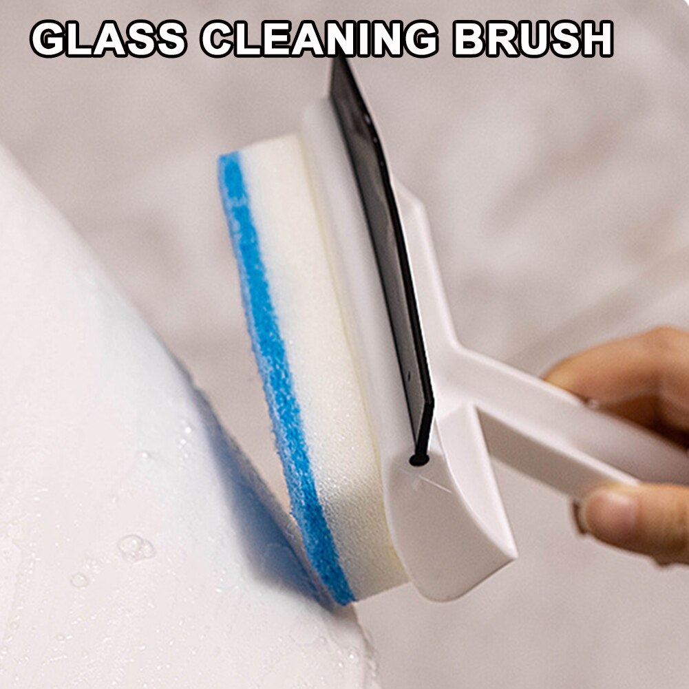 Glass Wiper 2 in 1 Cleaning Brush Mirror Grout Tile Cleaner Washing Scraper for Home Bathroom Car Window Washing Cleaning Tools