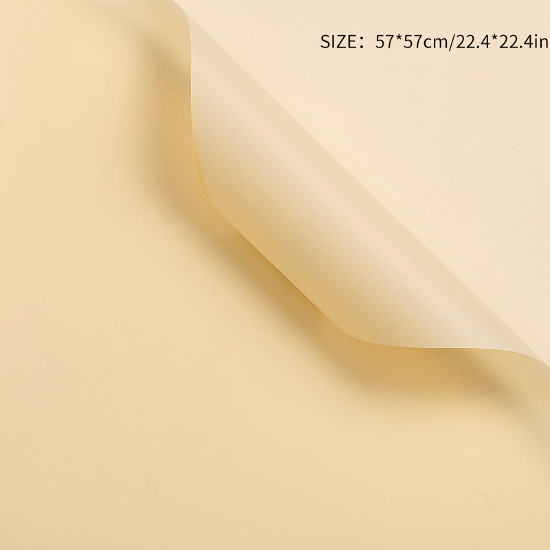 5Pcs 57*57cm Tissue Paper Waterproof Flower Bouquet Wrapping Paper Florist DIY Wedding Birthday Party Packing Decor Crafts: Licht Geel