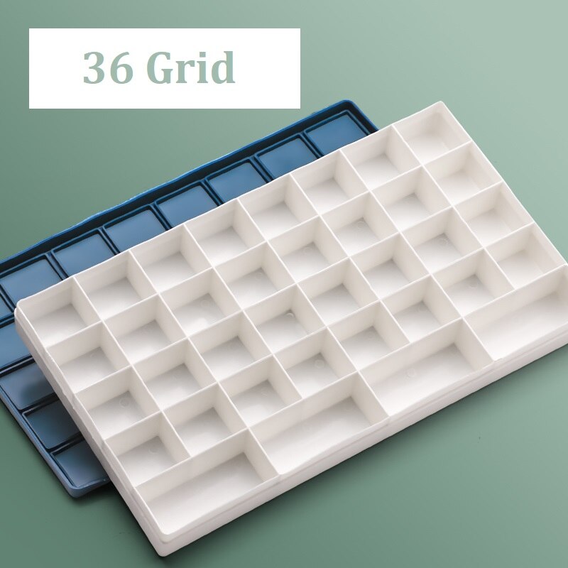 12/24/36/48 Lattice Rubber Cover Pigment Palette Gouache Watercolor Acrylic Pigment Block Box: 36 case
