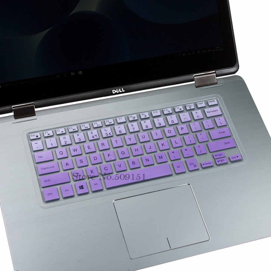 15 inch Silicone Laptop keyboard Cover Skin Protector For DELL Precision M5510 M5520 M5530 5510 5520 5525 5530 Notebook: Gradient purple
