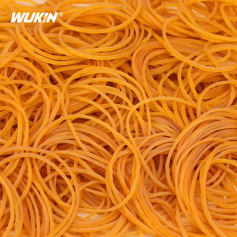 Starka elastiska gula gummiband töjbara latexringar för hemmakontor töjbart band diameter 10mm-60mm bredd 1.5mm