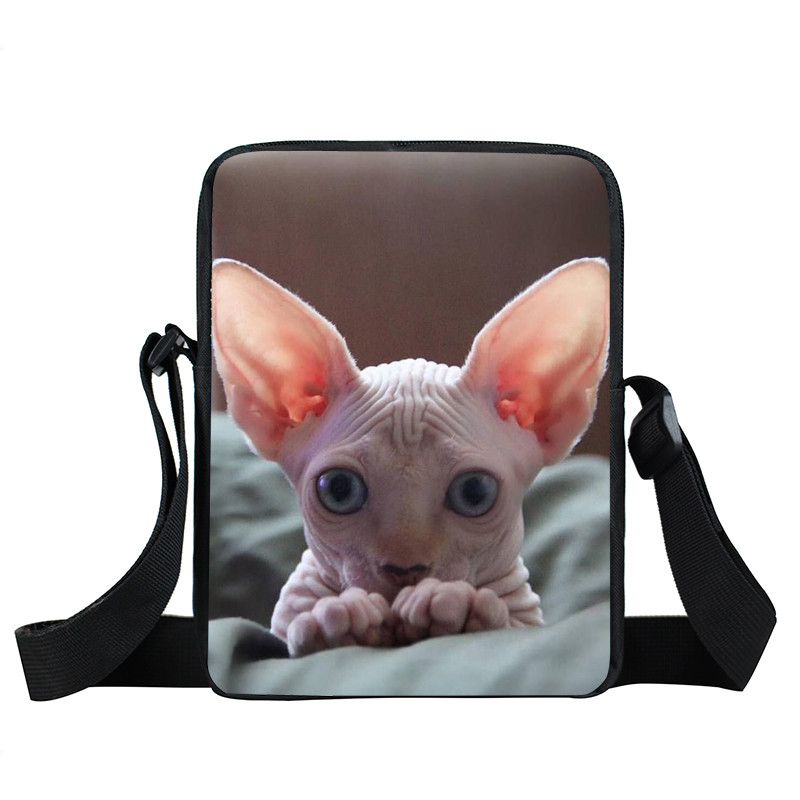 Cute Sphynx Cat Small Shoulder Bag Women Handbag Ladies Tote Leisure Crossbody Bags Girls Messenger Flap Bag Bookbag: xkbsphynx01
