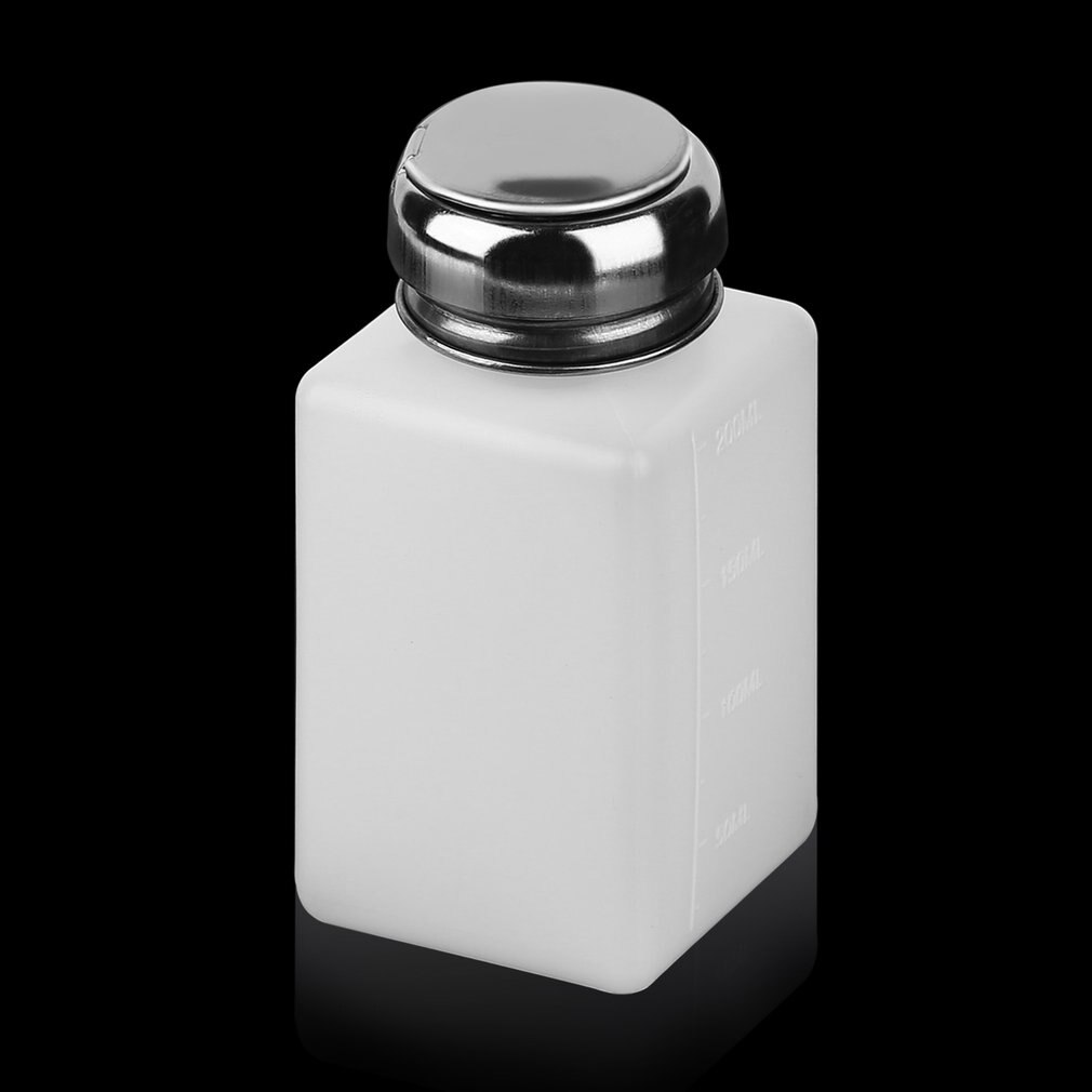 200ML Liquid Alcohol Press Nail Polish Remover Dispenser Pumping Bottle SMR88: Default Title
