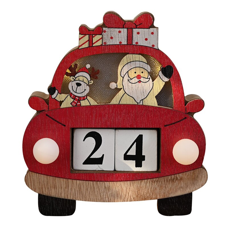 Christmas Advent Calendar Christmas Wooden Santa C Vicedeal
