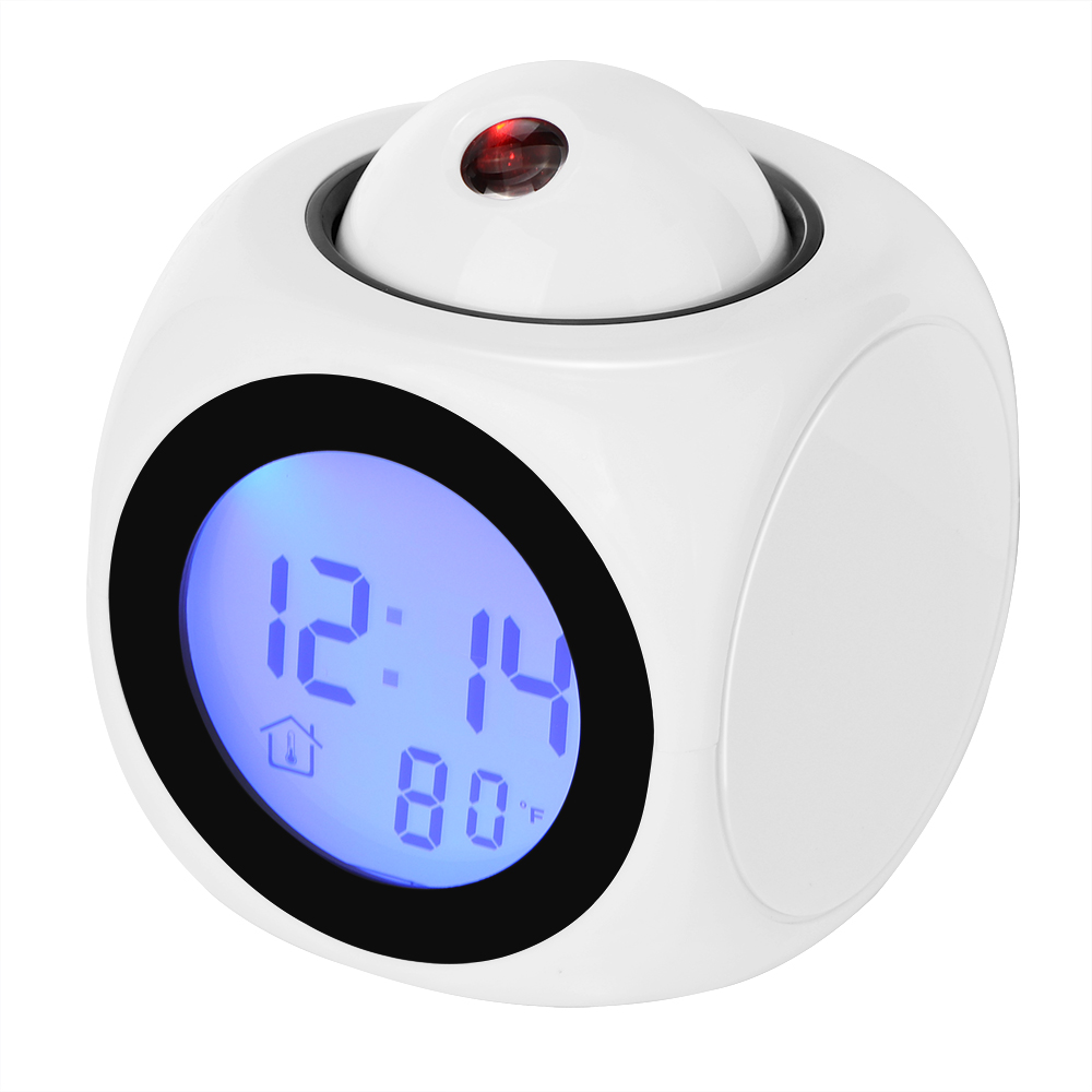 Horloge de projecteur avec rétro-éclairage | Affichage à distance, alimenté par batterie, réveil rotatif, pour décor de chambre à coucher et maison