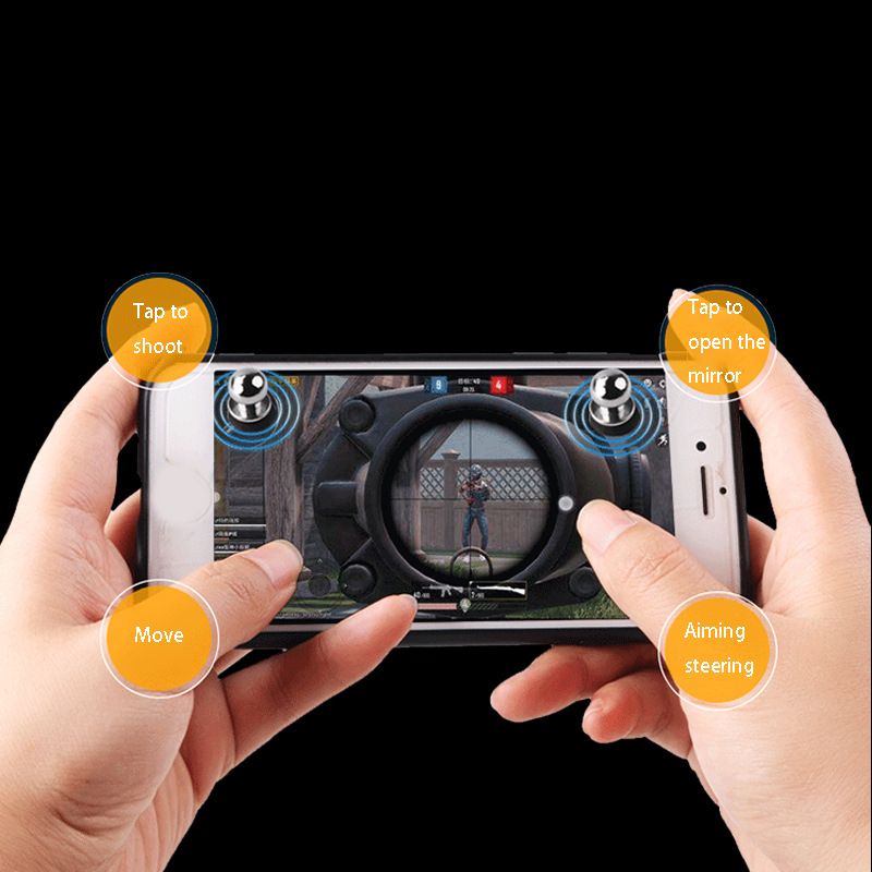 Mobiltelefon spil joystick bærbar sucker rocker rund mini controller knap