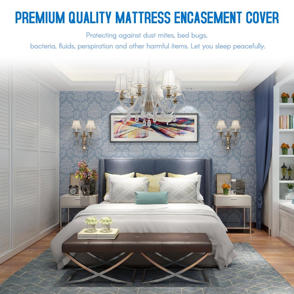 Super Breathable Elastic Hypoallergenic Mattress Encasement Cover Protector Mattress Encasement Cover Mattress Cover