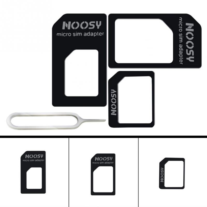 4 In 1 NANO SIM Adapter Met Kaart Pin Voor iPhone 4/4 S Voor iPhone 5/5 s/5C