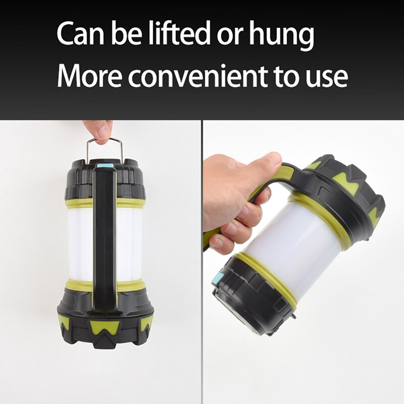 LED Camping Lantern Rechargeable LED Camping Lantern LED Handheld Flashlight Spotlight For Camping Outdoor Fishing Home
