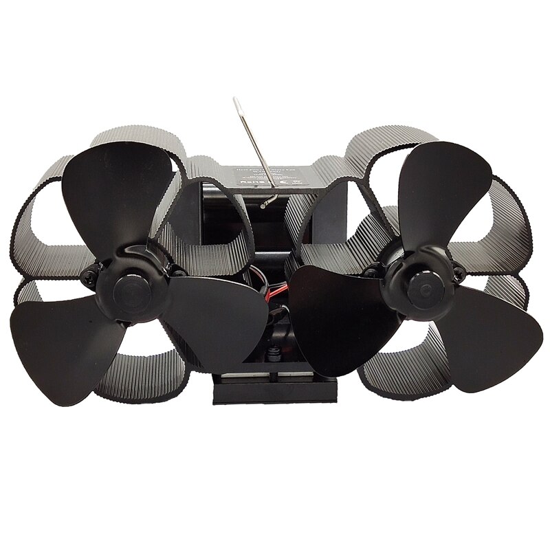 Ventilador de chimenea con 8 aspas, ventilador de estufa de leña, ventilador de estufa de leña, Motor doble para un espacio Ultra pequeño
