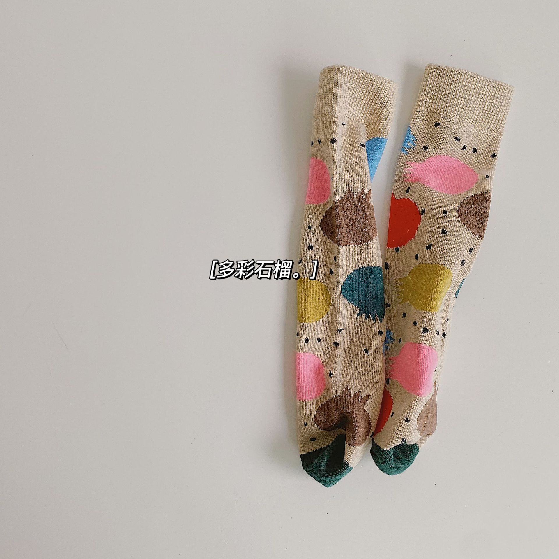 Calzini per bambini di nuova moda 3 paia frutti di cartone animato neonate calzini da principessa calzini in cotone per bambini all&#39;ingrosso