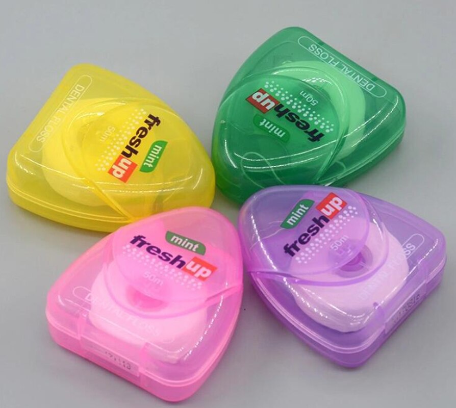 50m Plastic Oral Care Essential Floss Dental Floss with Case Dental Hygiene Teeth Clean Flosser Tooth Cleaning Pick Tool