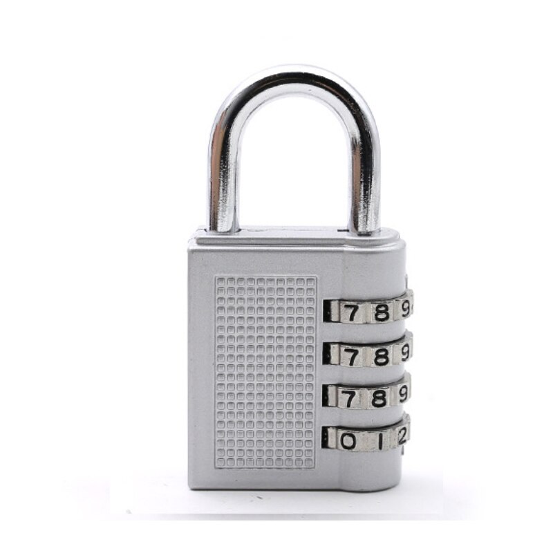 Candado de combinación de 4 diales, candado de código de aleación de zinc de gran tamaño, cerraduras de puerta para puerta de armario, equipaje, gimnasio, piscina, cajón,