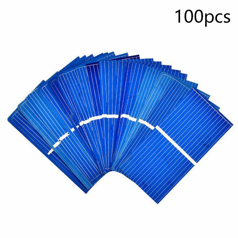100Pcs Solar Panel Sun Cell Sun Power Solar Cell Diy Solar Battery Charger 52X26Mm