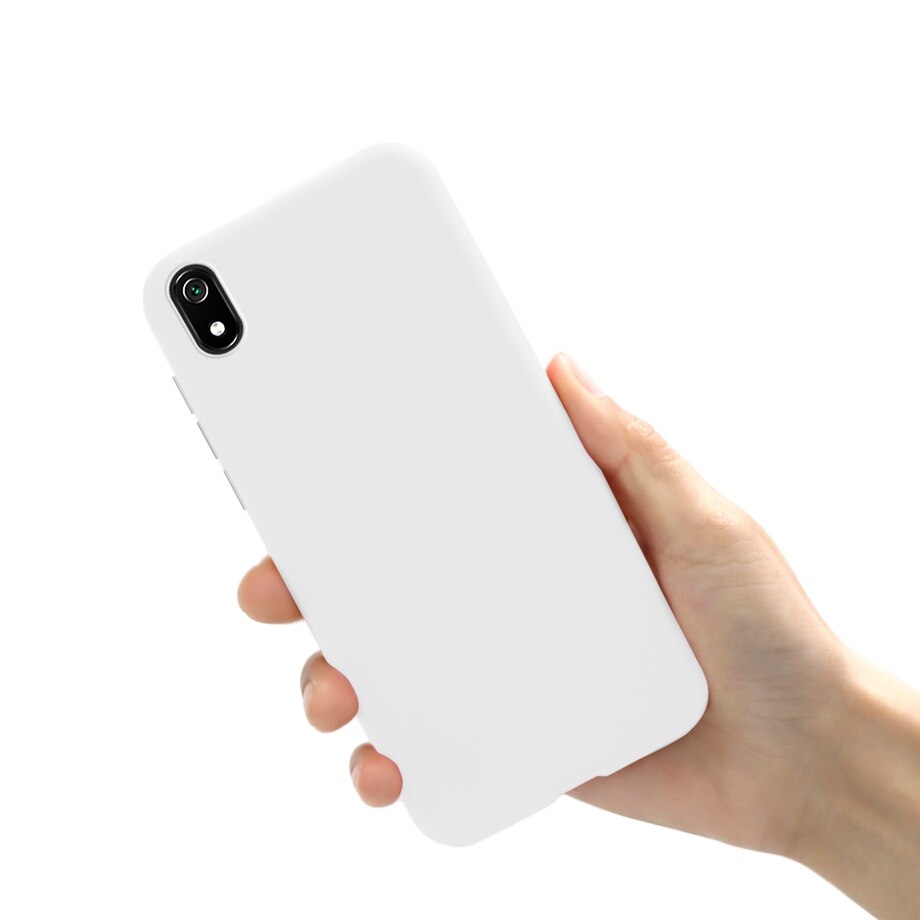 per Il caso di Xiaomi Redmi 9A Nero Opaco Della Copertura Del silicone Molle di TPU Casi Della Copertura Posteriore per Xiomi Xiaomi Redmi 9A 9 UN A9 Redmi9A Cassa Del Telefono: bianca