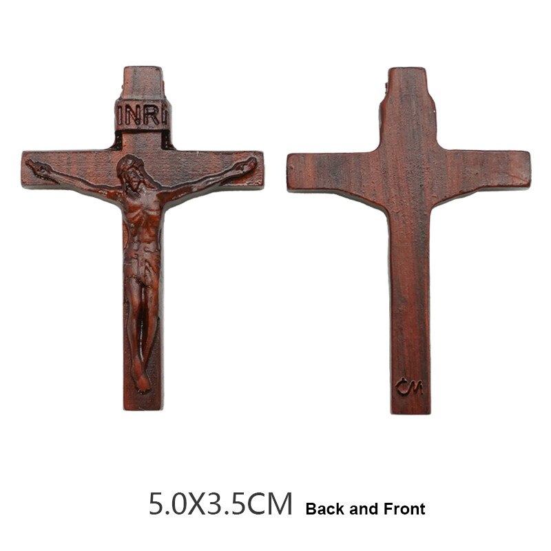 Sandelhout Cross Rosarios Catolicos Accessoires Christian Mini Hout Cross Hanger Crucifixo Religieuze Sieraden: 234-4