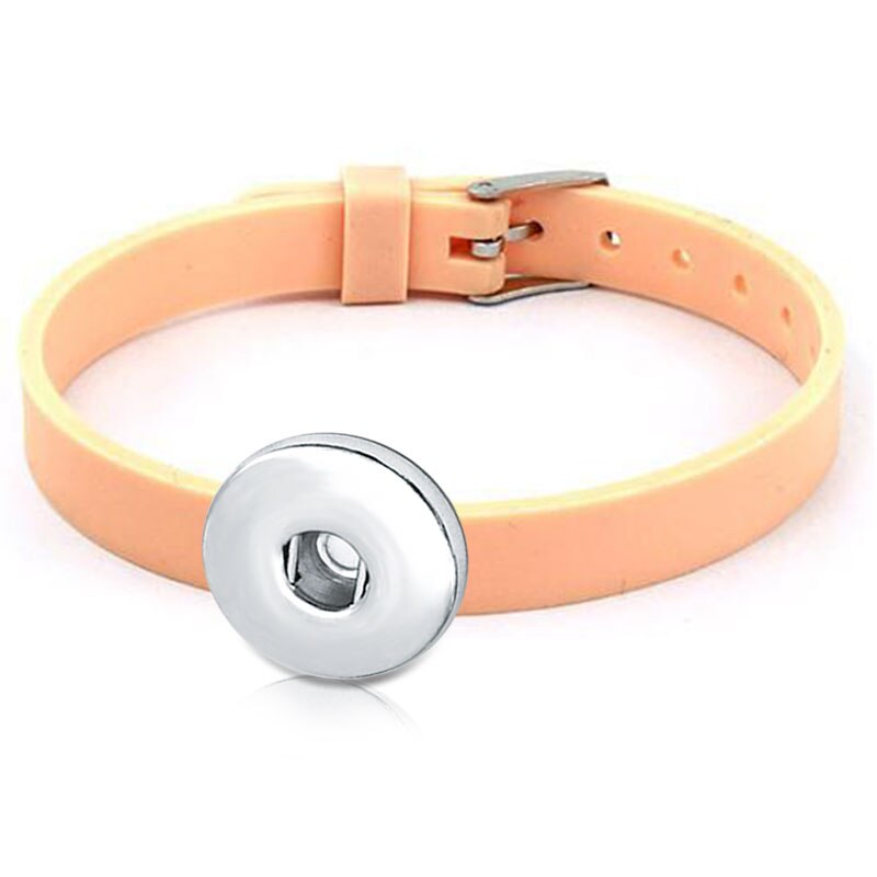 Gioielli fai-da-te colori caramelle bracciale in Silicone con bottone a pressione per donna ragazzi ragazze regalo BS2556: M pink