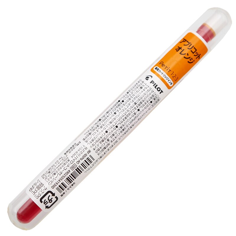 Kawaii pilotpenna spn -20 mini reservoarpenna fin spets 0.3mm genomskinlig färgglad bläck student skrivartillbehör barn wrting: 3 orange patroner