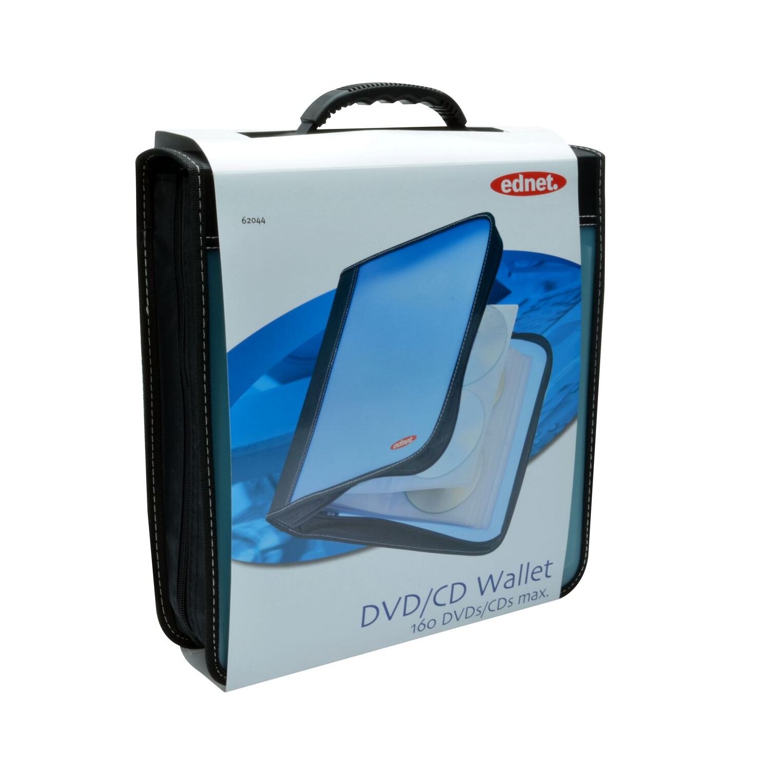 Classeur pour CD-DVD-BD | Plastique/nylon | 160 disques | Bleu-. Organisateur de portefeuille